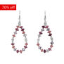 Purple bead hook earrings